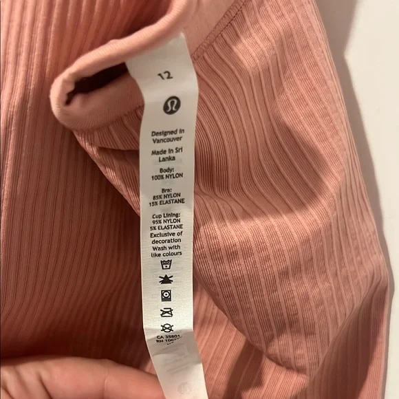 LULULEMON EBB TO STREET TANK PINK PUFF SZ 12 - Picture 4 of 6